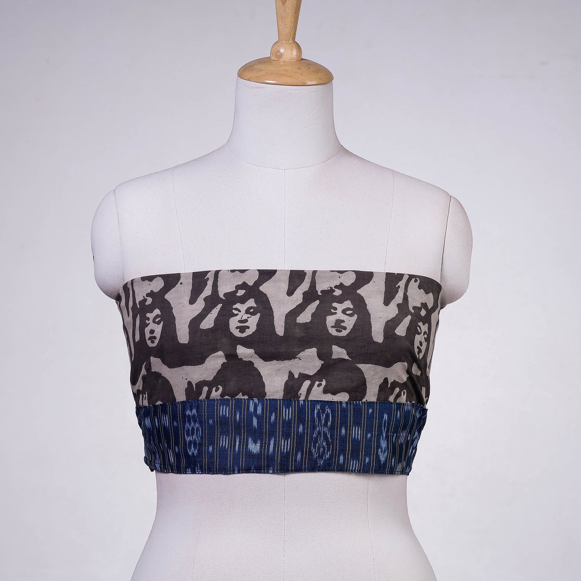Brown - Rangoli Bindaas Block Printing Cotton Blouse Piece