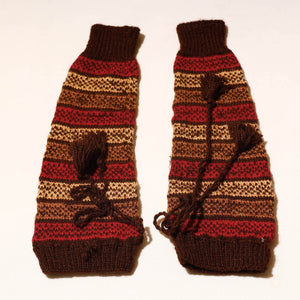 Brown - Kumaun Hand Knitted Woolen Leg Warmer