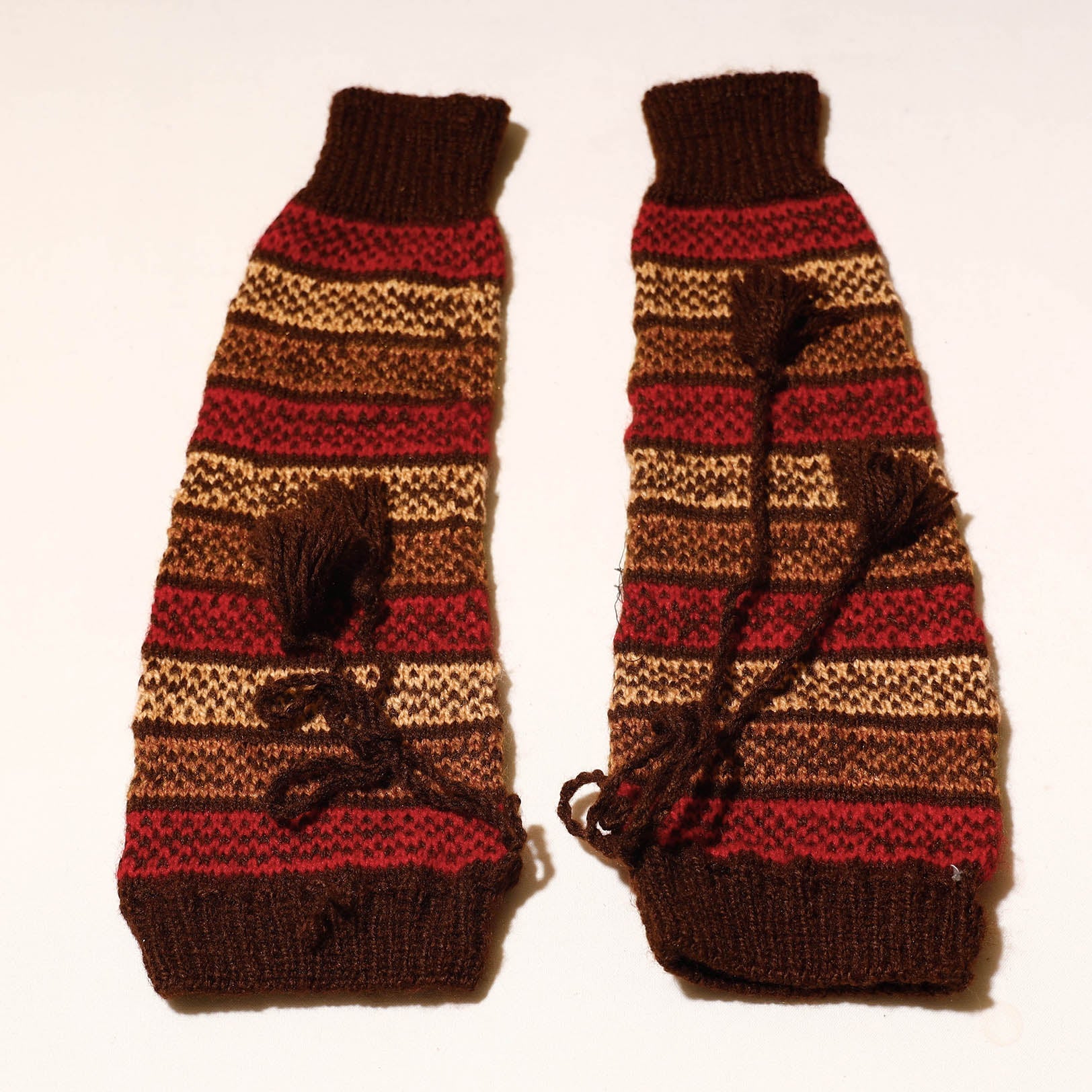 Brown - Kumaun Hand Knitted Woolen Leg Warmer