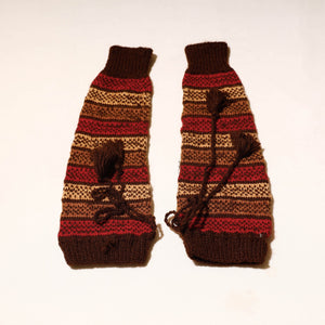 Brown - Kumaun Hand Knitted Woolen Leg Warmer