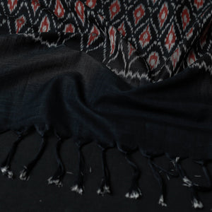 Black - Handloom Cotton Pochampally Ikat Stole