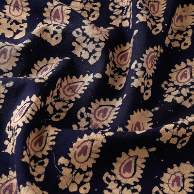 Black - Hand Printed Cotton Batik Fabric