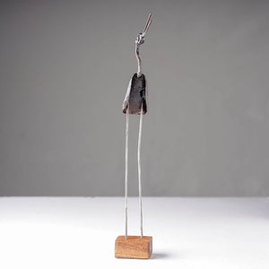 Bird Crane - Handmade Recycled Metal Sculpture by Debabrata Ruidas