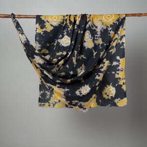 Black - Shibori Tie-Dye Mul Cotton Dupatta/Wrap Sarong Pareo/Beach Wear