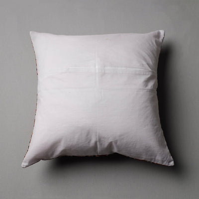 Black - Cutwork Cotton Applique Cushion Cover (16 x 16 in)
