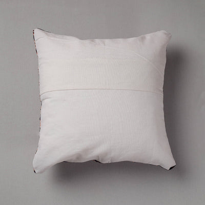 Black - Cutwork Cotton Applique Cushion Cover (16 x 16 in)