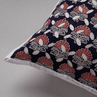 Black - Cutwork Cotton Applique Cushion Cover (16 x 16 in)