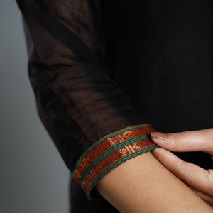 Black - Dharwad Cotton Kurta with Palazzo & Dupatta Set