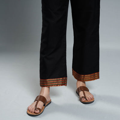 Black - Dharwad Cotton Kurta with Palazzo & Dupatta Set