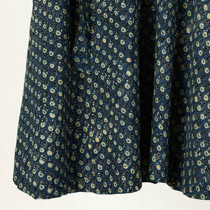 Blue - Ajrakh Block Printed Cotton Wrap Around Skirt