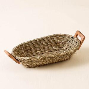 Brown - Kadam Haat Handmade Sabai Grass Bread Basket ( Set of 2)