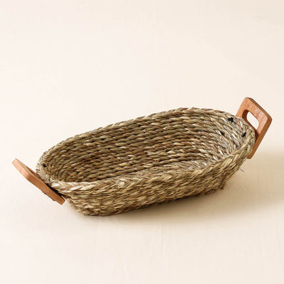 Brown - Kadam Haat Handmade Sabai Grass Bread Basket ( Set of 2)