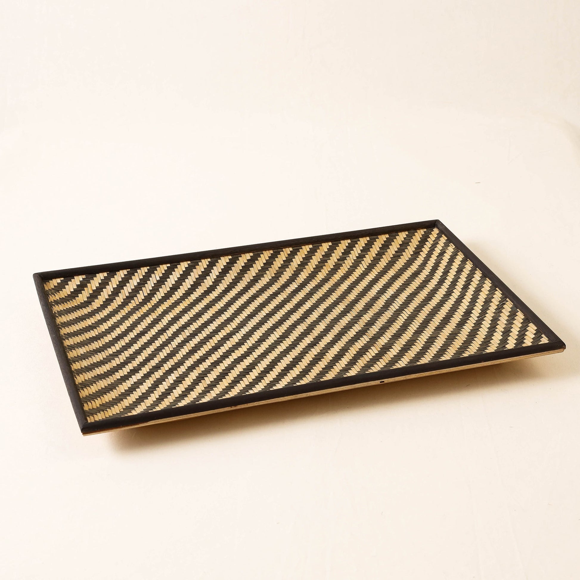 Black - Kadam Haat Handmade Bamboo Cereal Tray - Large