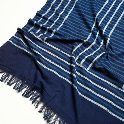 Blue - Akola Block Printed Pure Handloom Cotton Towel