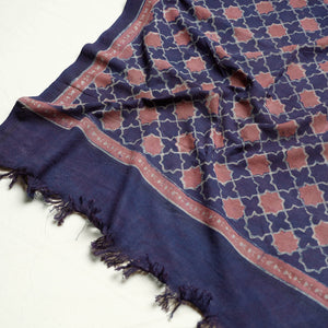 Blue - Akola Block Printed Pure Handloom Cotton Towel