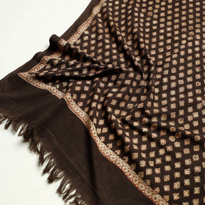 Brown - Akola Block Printed Pure Handloom Cotton Towel