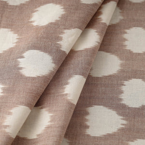 Brown - Handloom Cotton Pochampally Double Ikat Fabric 01