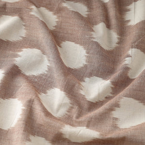 Brown - Handloom Cotton Pochampally Double Ikat Fabric 01