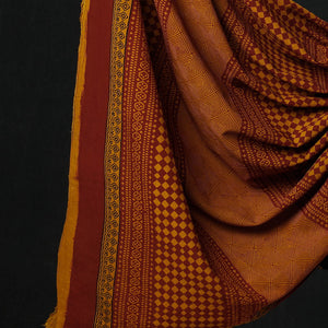 Black - 3pc Natural Dyed Cotton Bagh Print Suit Material Set