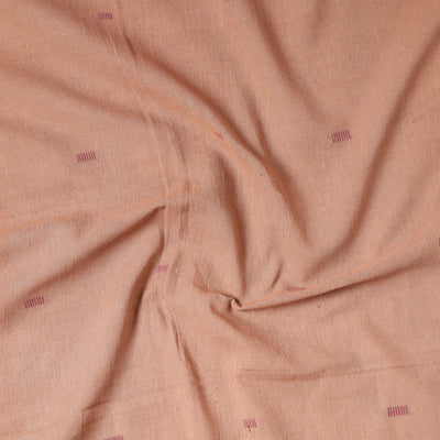 Brown - Organic Kala Cotton Pure Handloom Chaumukh Precut Fabric