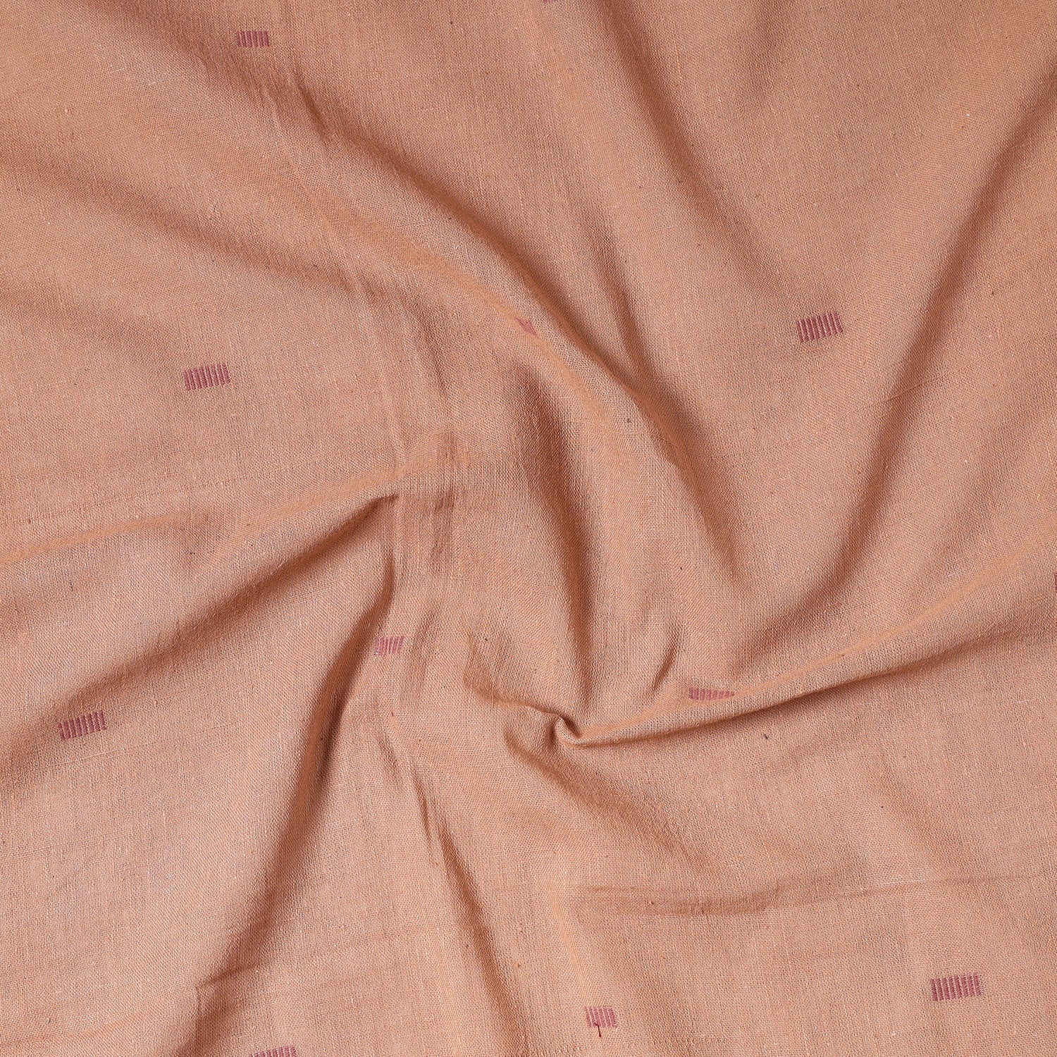 Brown - Organic Kala Cotton Pure Handloom Chaumukh Precut Fabric