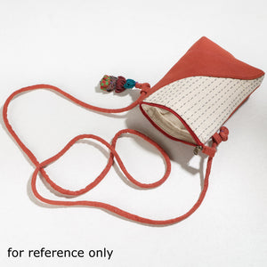 Brown - Hand Embroidered Sling Bag