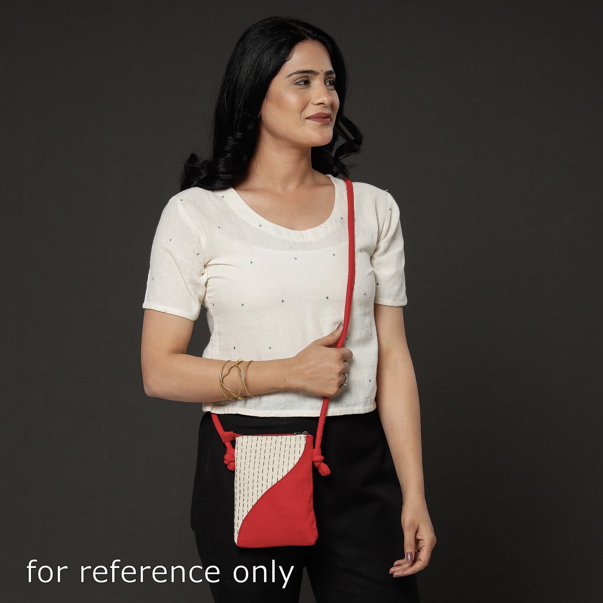 Brown - Hand Embroidered Sling Bag