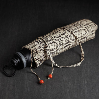 Beige - Block Printed Cotton 1L Water Bottle Cover