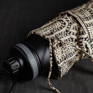 Beige - Block Printed Cotton 1L Water Bottle Cover
