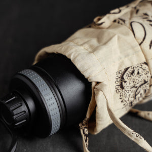 Beige - Block Printed Cotton 1L Water Bottle Cover