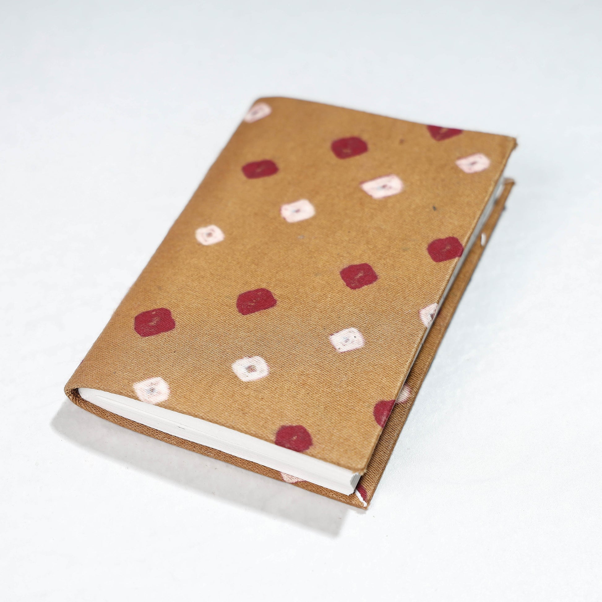 Brown - Bandhani Cover Handmade Paper Notebook (5 x 3.5 in)
