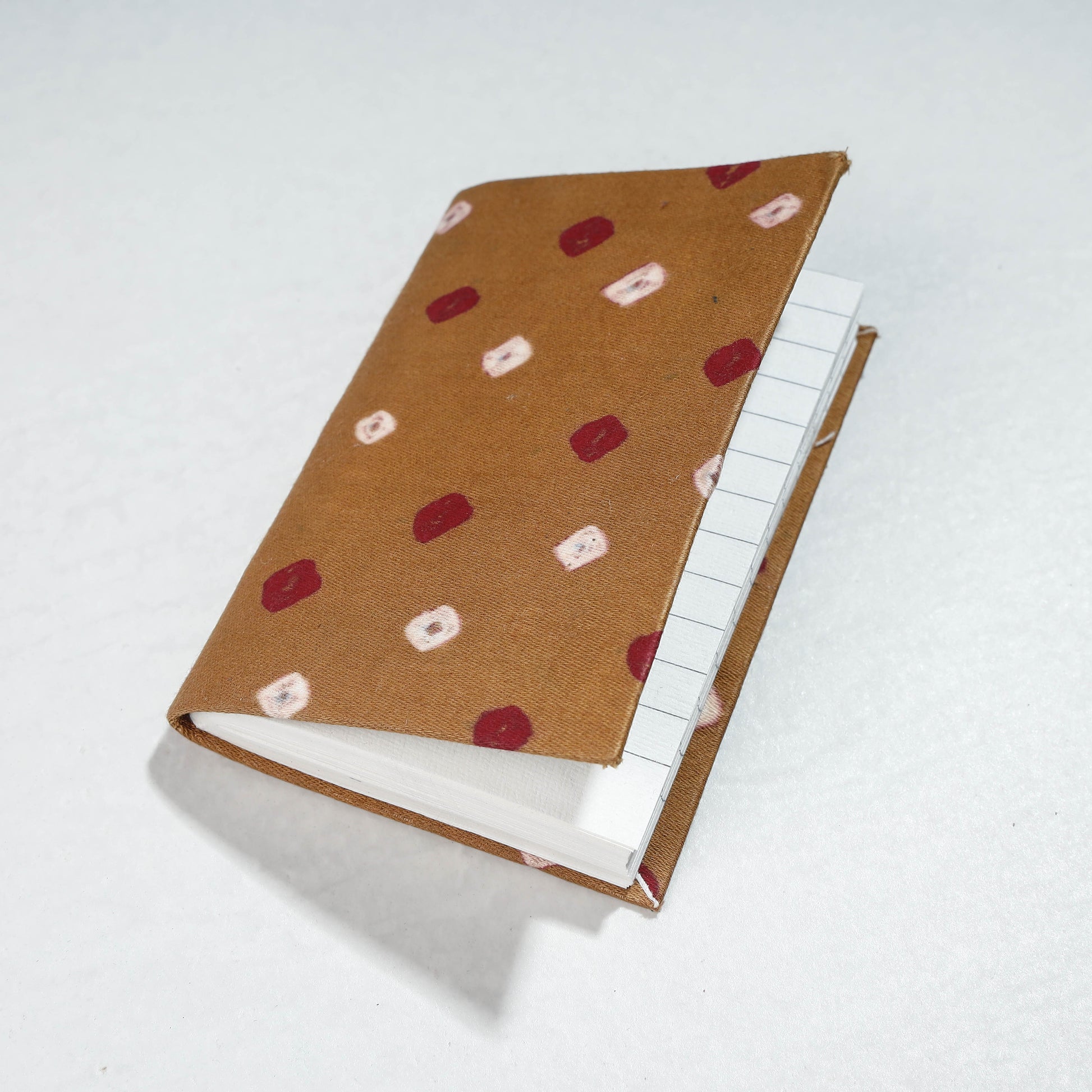 Brown - Bandhani Cover Handmade Paper Notebook (5 x 3.5 in)