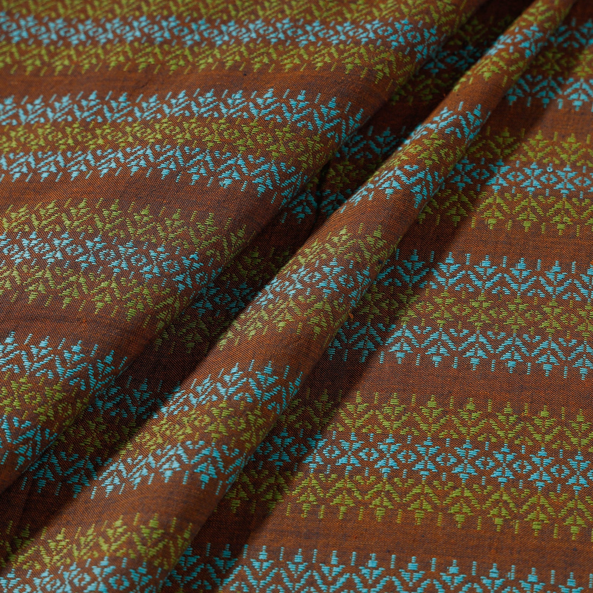 Brown - Bodoweaves Handloom Cotton Fabric