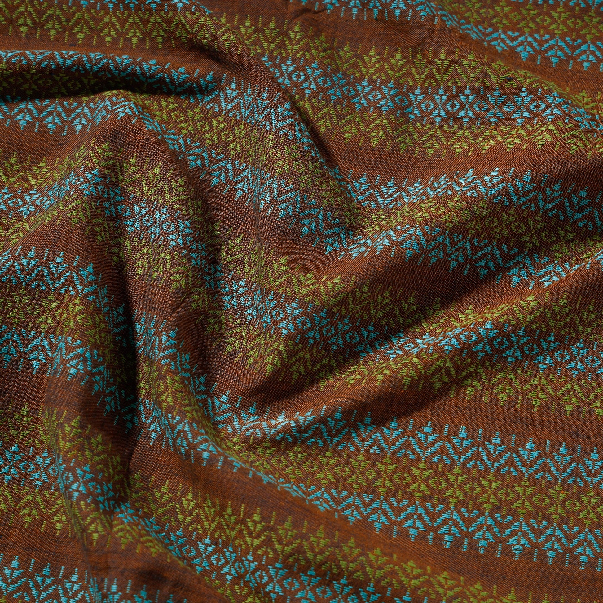 Brown - Bodoweaves Handloom Cotton Fabric