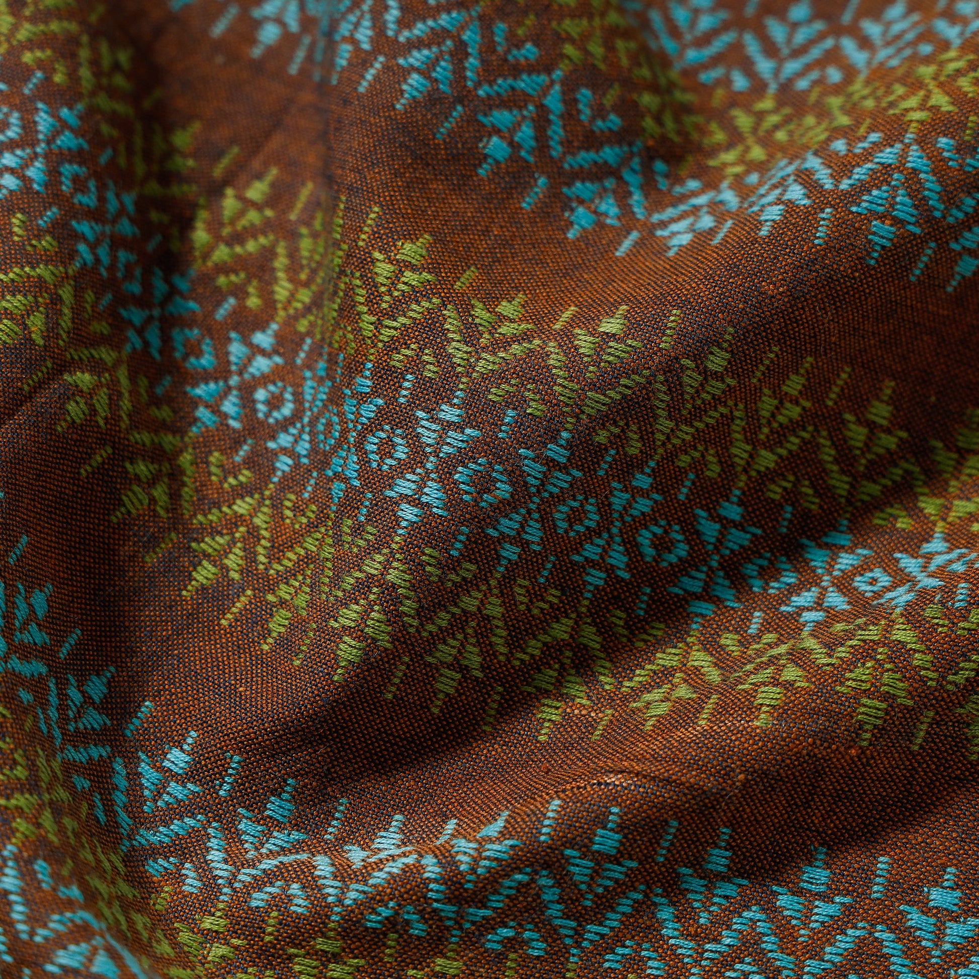 Brown - Bodoweaves Handloom Cotton Fabric