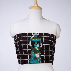 Black - Hand Batik Printing Cotton Blouse Piece