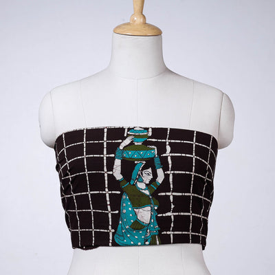 Black - Hand Batik Printing Cotton Blouse Piece