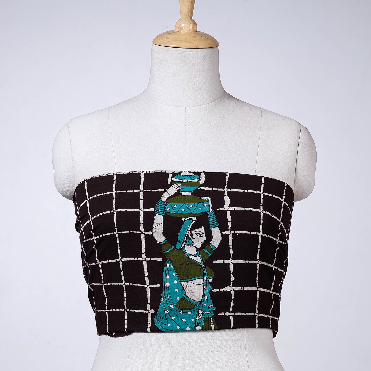 Black - Hand Batik Printing Cotton Blouse Piece