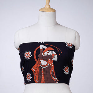 Black - Hand Batik Printing Cotton Blouse Piece