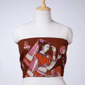 Brown - Hand Batik Printing Cotton Blouse Piece