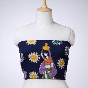 Blue - Hand Batik Printing Cotton Blouse Piece