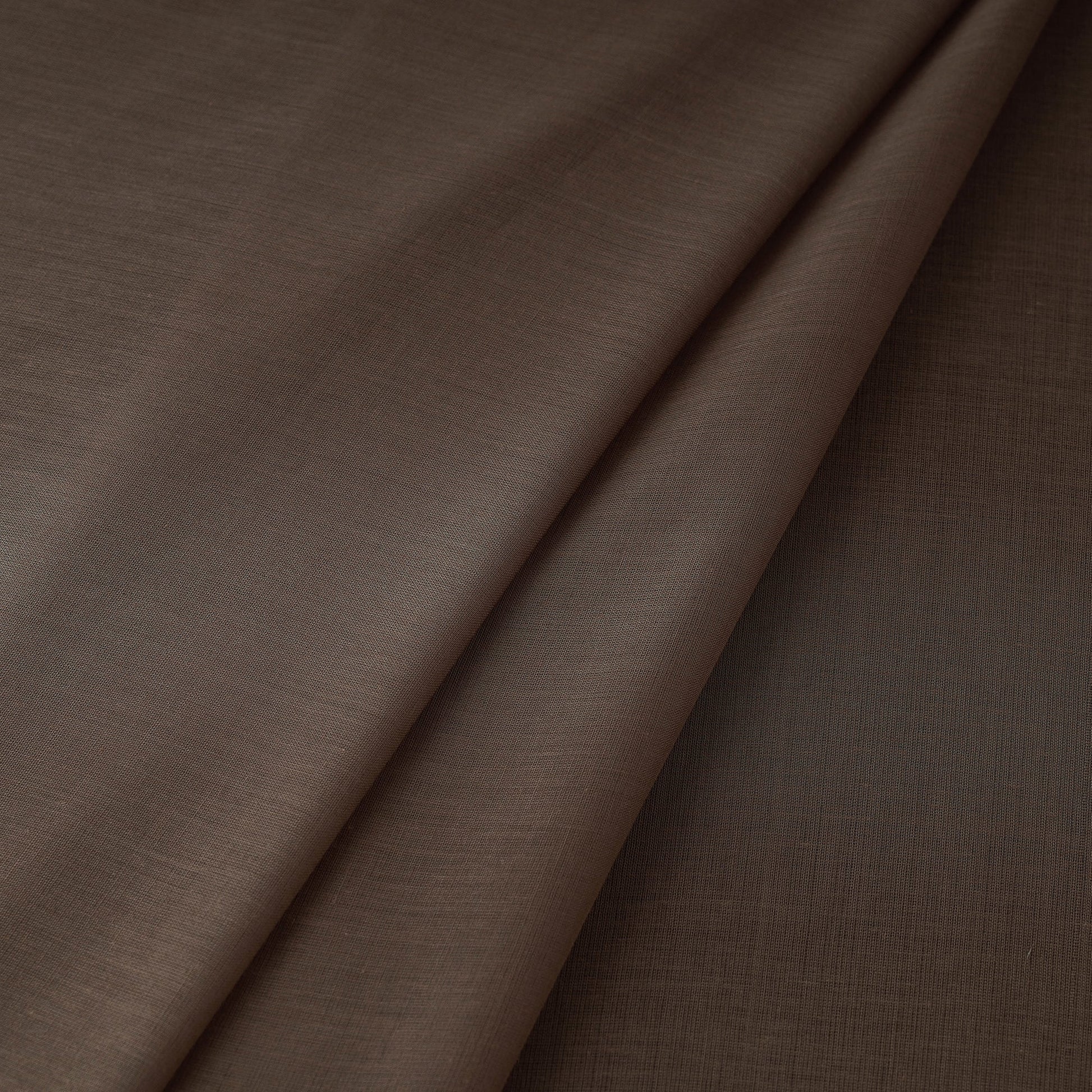 Brown - Prewashed Plain Mul Cotton Fabric 05