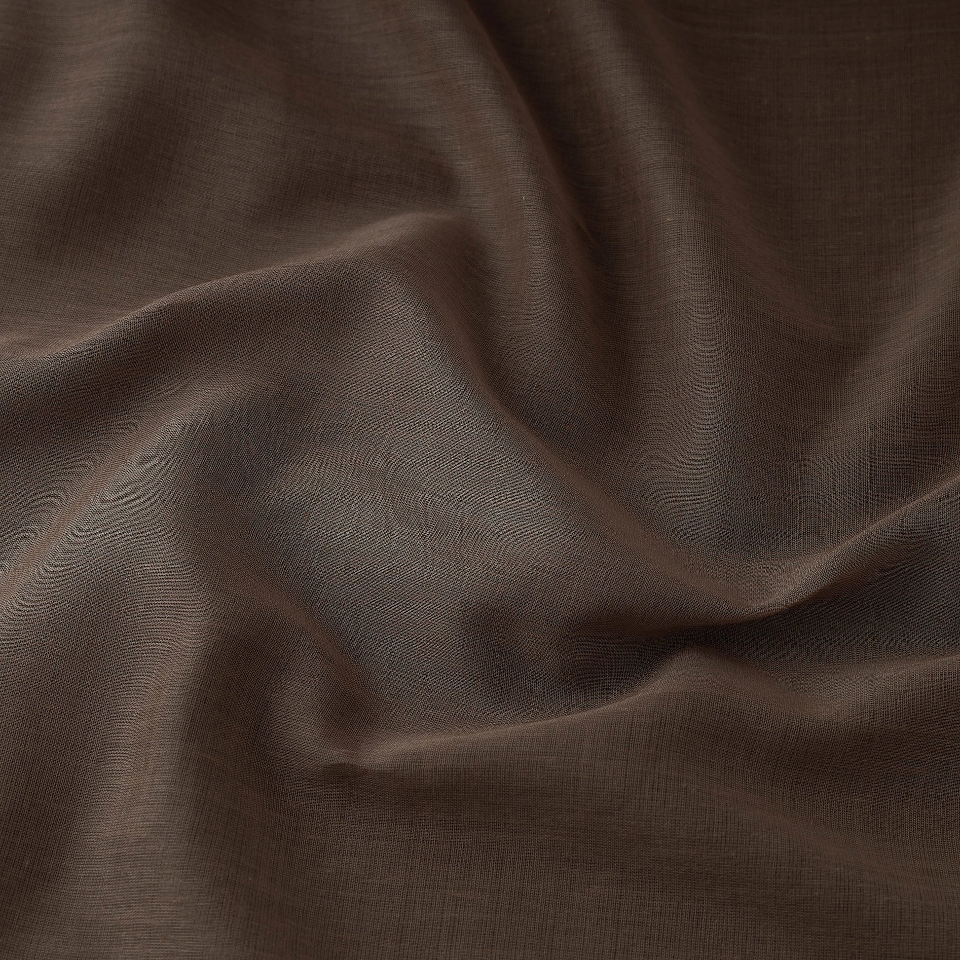 Brown - Prewashed Plain Mul Cotton Fabric 05