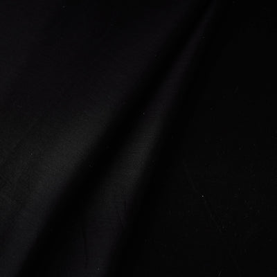 Black - Prewashed Plain Mul Cotton Fabric 04