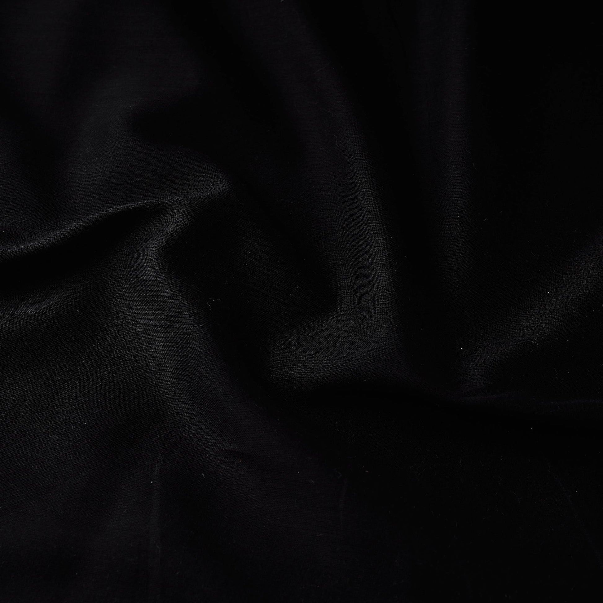 Black - Prewashed Plain Mul Cotton Fabric 04