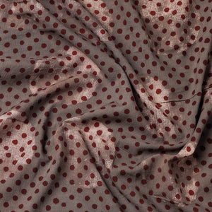 Brown - Bindaas Block Art Printed Cotton Natural Dyed Precut Fabric (1.7 meter)