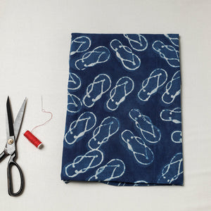 Blue - Bindaas Block Art Printed Cotton Natural Dyed Precut Fabric