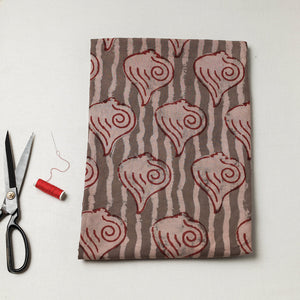Brown - Bindaas Block Art Printed Cotton Precut Fabric