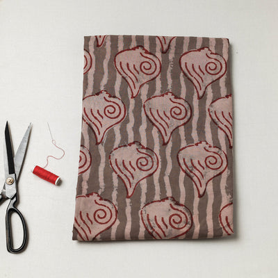 Brown - Bindaas Block Art Printed Cotton Precut Fabric