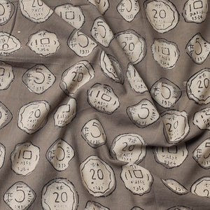 Brown - Bindaas Block Art Printed Cotton Natural Dyed Precut Fabric